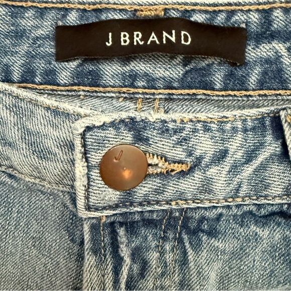 J Brand Light Blue Cutoff Denim Shorts Women’s Size 26 High-Rise Distressed - Picture 4 of 7